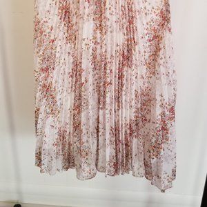 Floral Pleated Halter Dress